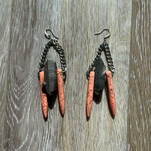 Large avant garde earrings